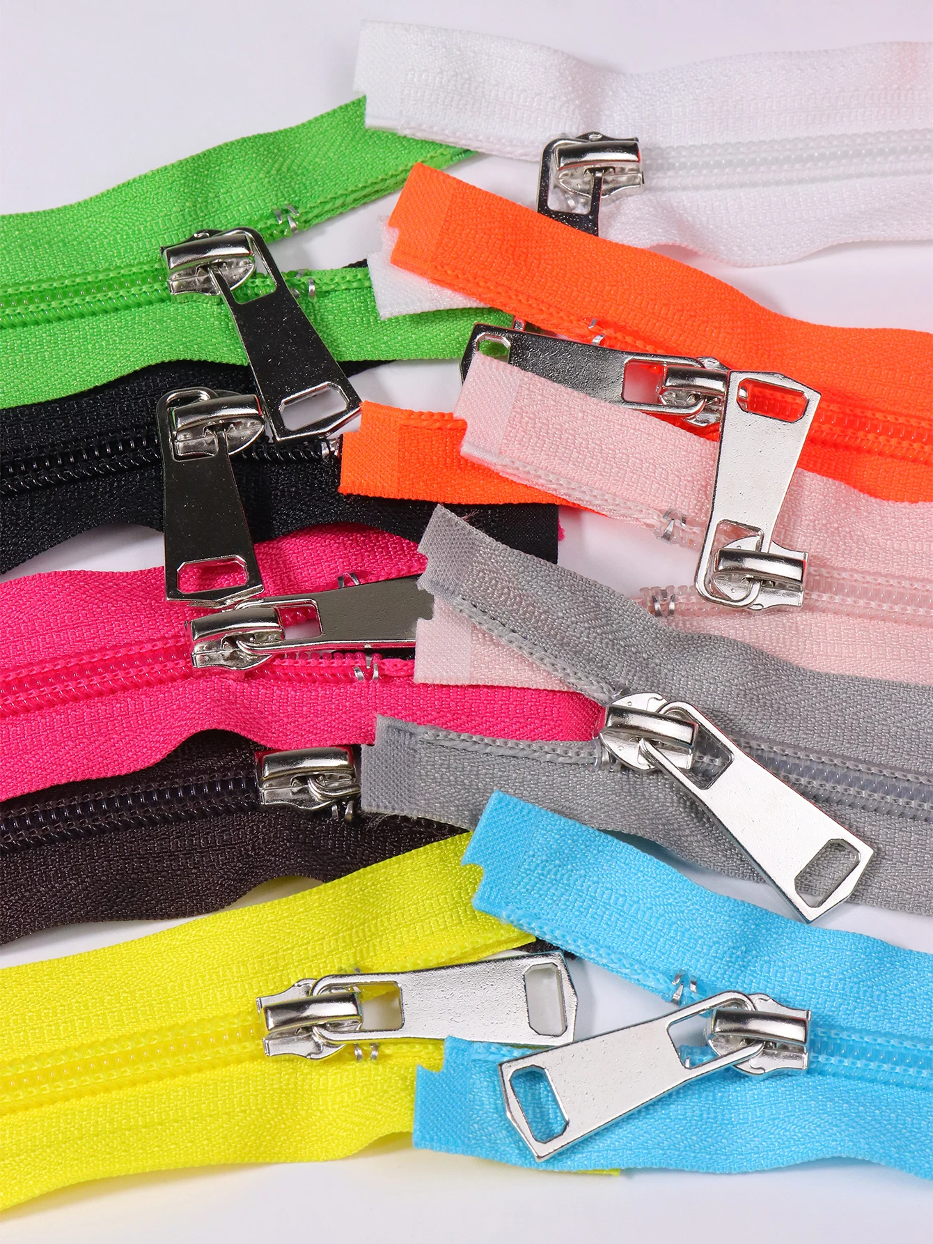 Pack De 10 Fermetures Éclair Nylon Fermées N.3 – Longueur 18 Cm, Couleur Blanc – Pour Couture Vêtements Et Accessoires