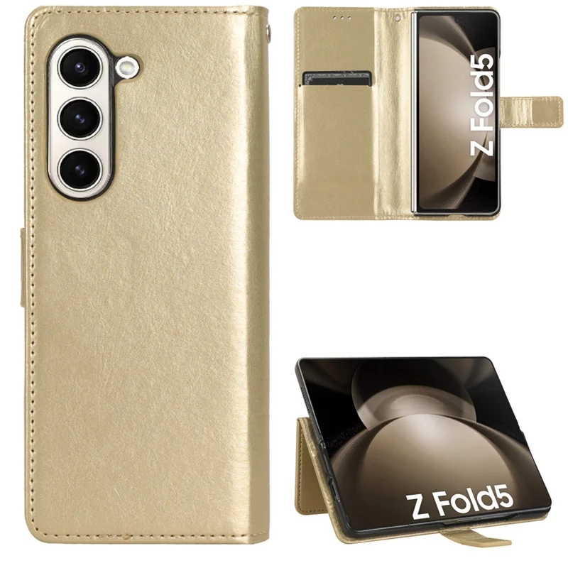 Per Samsung Galaxy Z Fold5 Fold4 3 2 Custodia Portafoglio Di Lusso Supporto Per Libro Cover Posteriore In Pelle Per Telefono Per Galaxy Z Fold5 Etui C