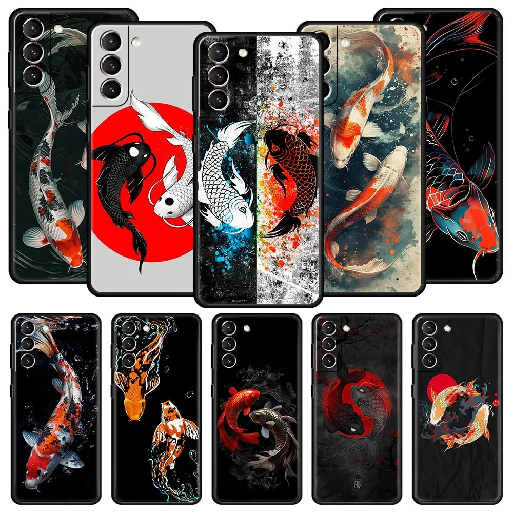 Exquisite Koi Carp Soft Silicone Phone Case