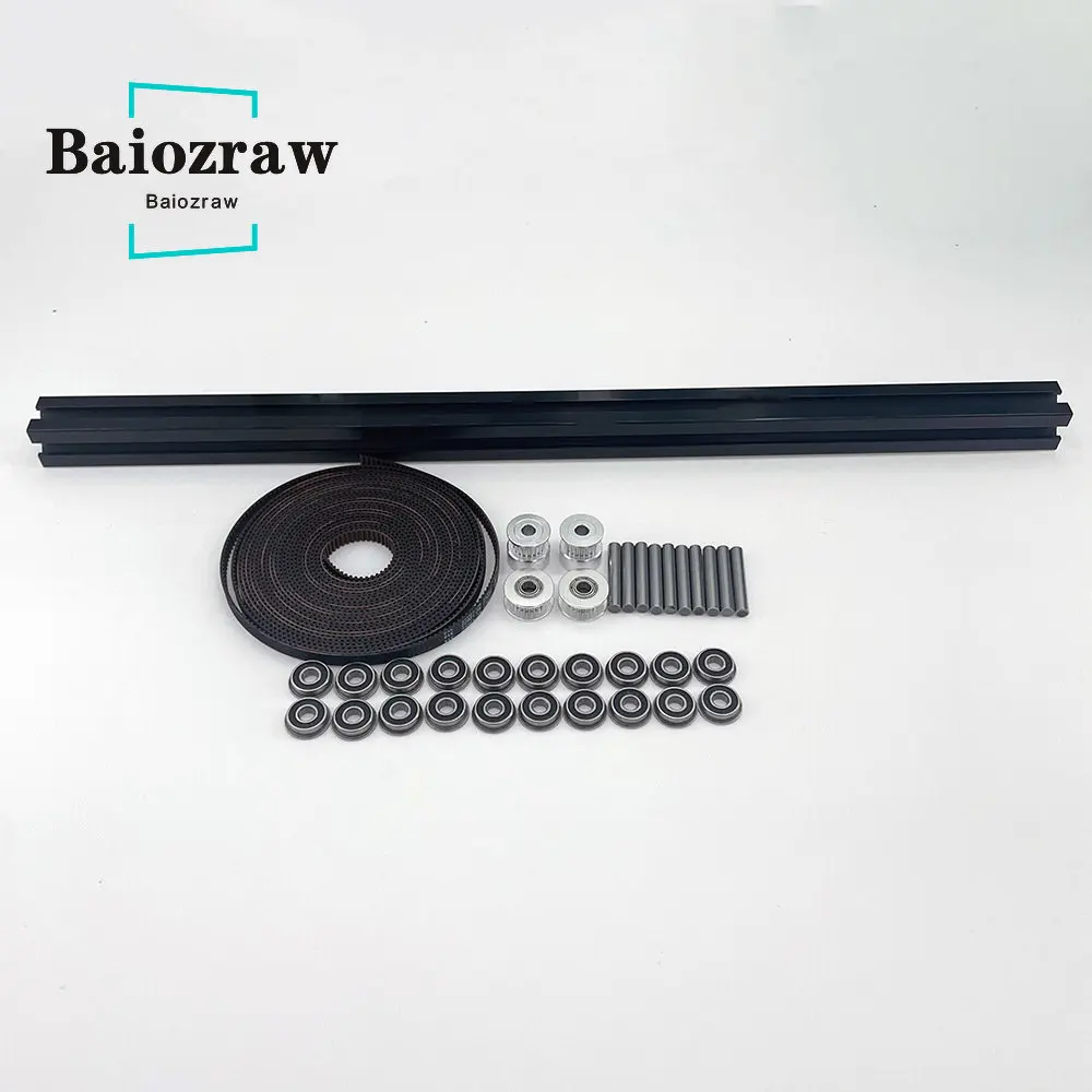 Baiozraw Zerog Mecúria um Portões Gt2 Ll2gt rf Correia Temporizada Aberta Misumi Extrusão 2gt 20t Polia F695-2rs Mgn12h Trilho Linear - Imagem 5