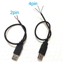 5V USB 0.3M 1M 2M 2 Pin 4pin 2 Wire DIY usb Male Female Jack Connector Cable Power Charge Extension Cable Cord Connector Adapter - Image 3