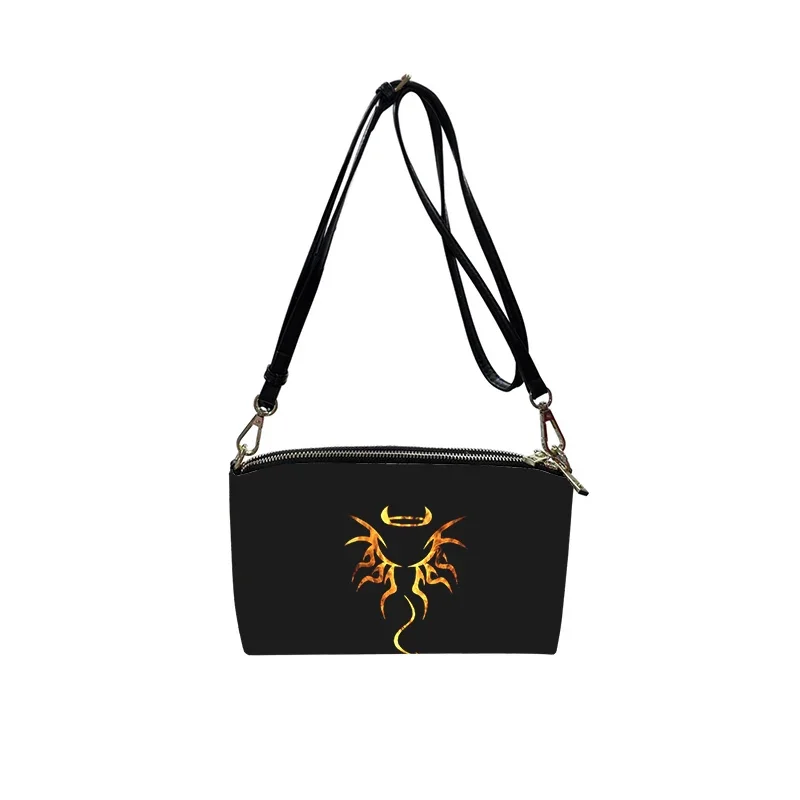 hell Satan Devil logo PU Crossbody Bag 2023 New Women's Fashion Shoulder Bag Minimalist Small Square Bag for Women