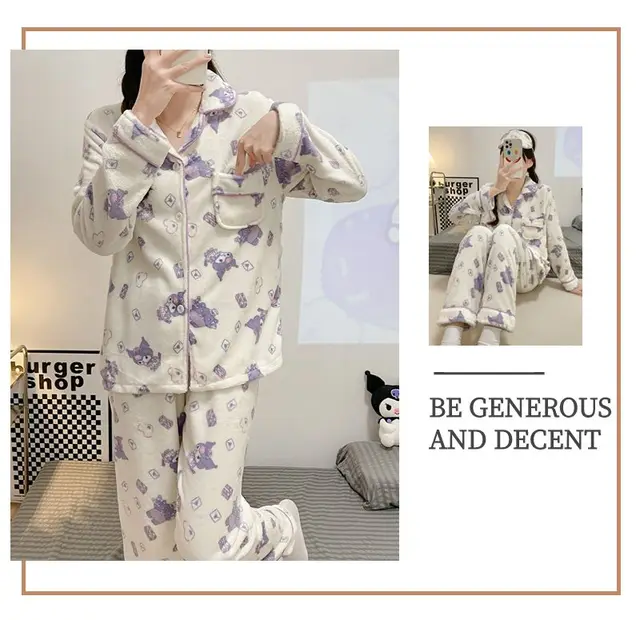 Kuromi Pajama Set - 3 Sizes - Polyester - ApolloBox