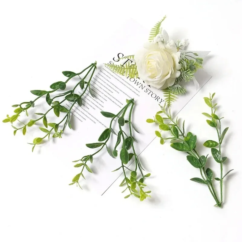 Green Artificial Leaf Garland for Home & Party Decor, DIY Crafts, and Festive Wreaths