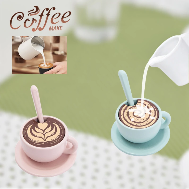 Educational Toys Macaron Cute Simulated Coffee Machine Wooden Kitchen Games Children Montessori Educational Indoor Diy Toys For Boys Girls gift