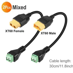 Universal XT60 Terminal Adapter for Solar and Drone Applications (Cable Mixed - 2pcs)