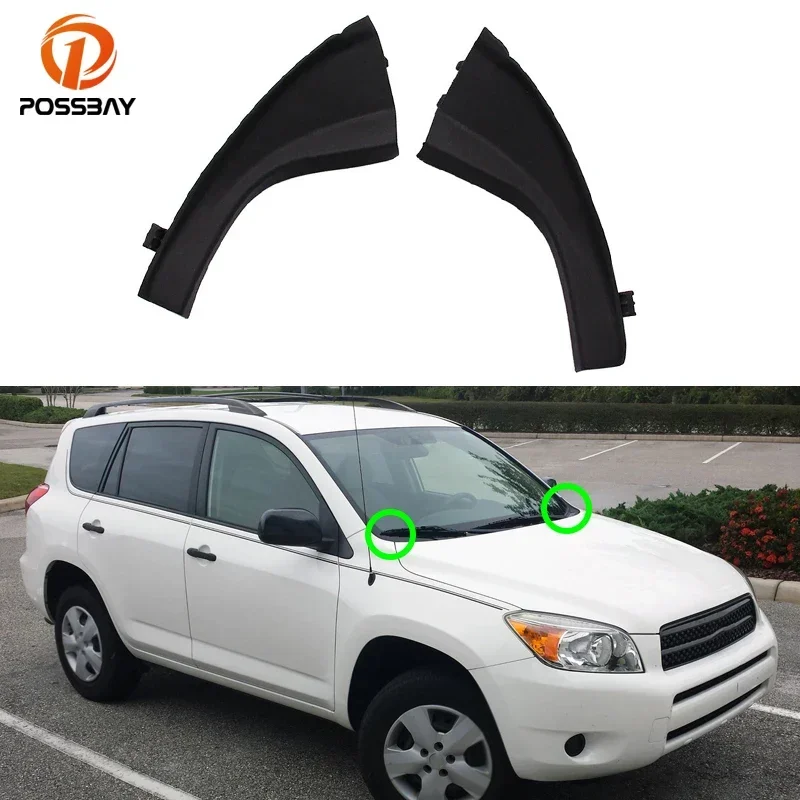 자동차 앞 유리 와이퍼 카울 익스텐션 펜더 사이드 도장 커버, 도요타 RAV4 2006 2007 2008 2009 2010 2011 2012