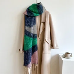 Luxury Women's Cashmere Scarf - Solid Winter Warm Shawl with Tassel Trim - One size (DS027 - 01)