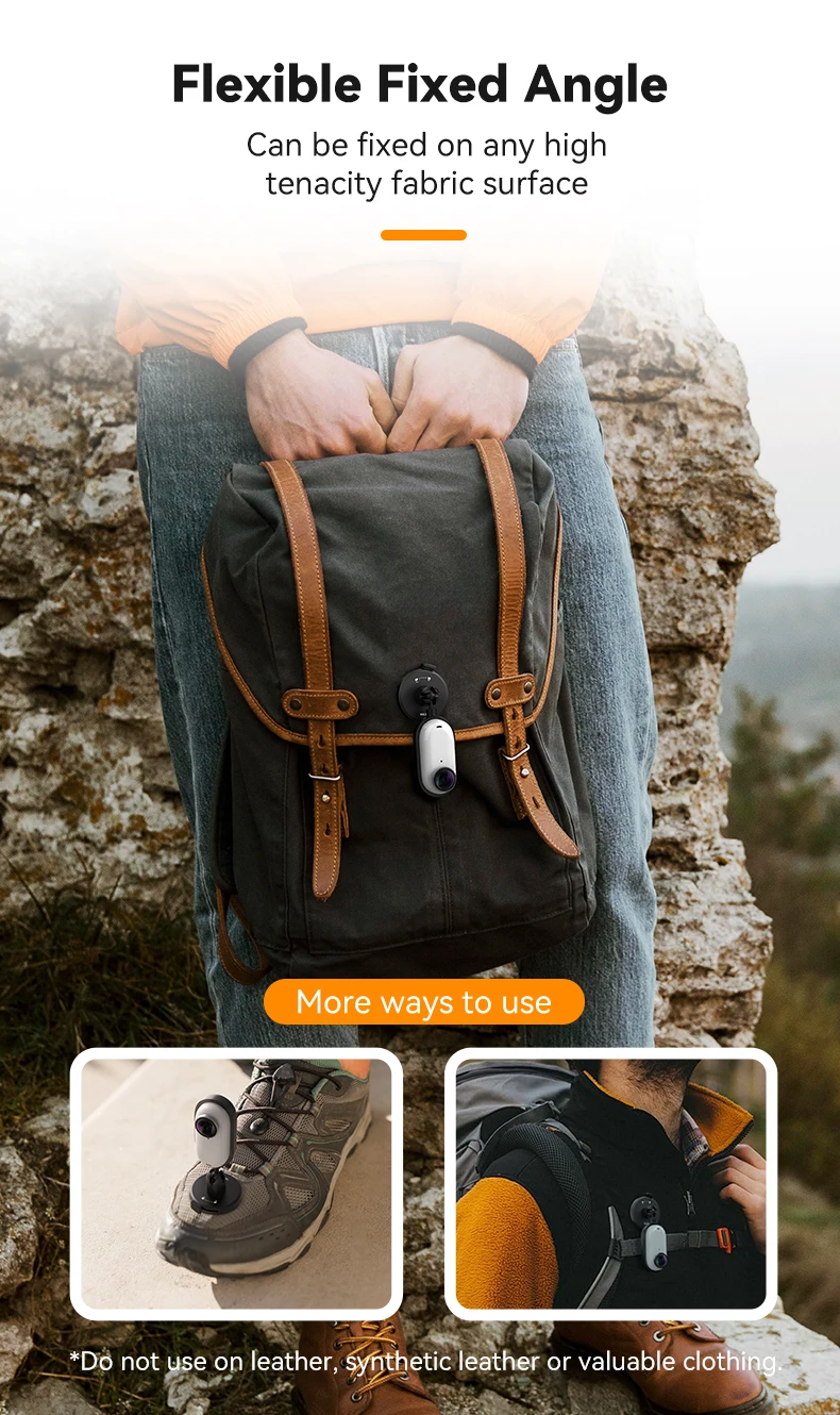 Fabric Mount For Go3 Go3s Backpack Mount Action Camera Bracket Holder For Go3