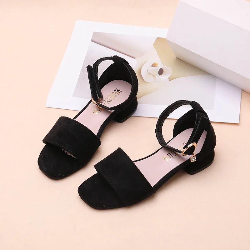 Black Non Slip Kids School Sandals