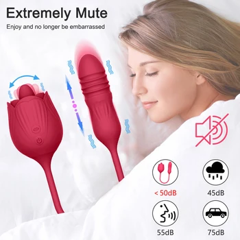 Rose Shape Vagina Sucking Vibrator Intimate Good Nipple Sucker Oral Licking Clitoris Stimulation Powerful Sex Toys for Women 4