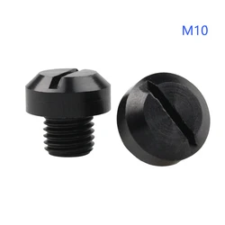Set of 2 Anti-Rust CNC Aluminum Mirror Hole Plugs (Black)