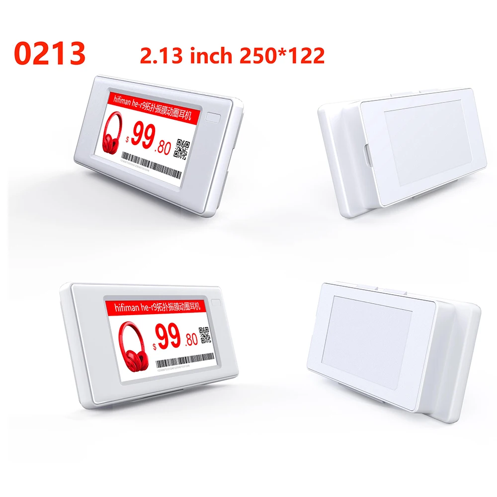 Eink Screen Price Tag, Display Shelf Label Control, Waterproof IP65, 2.13 in, New Upgrade