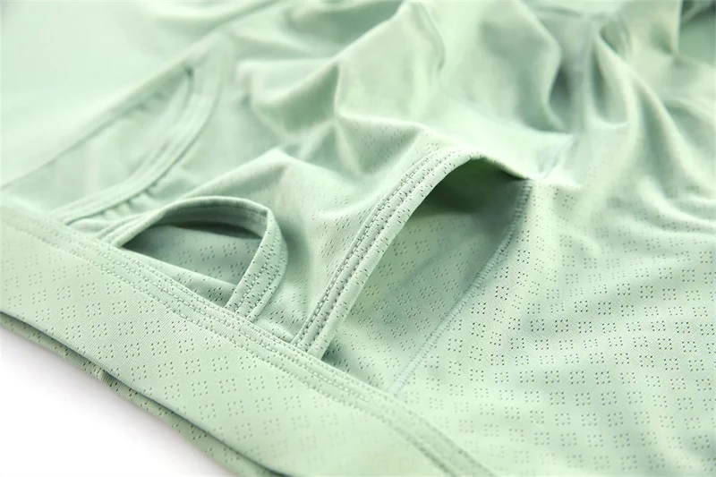 Men's Underwear Nylon Solid Mesh Breathable Mid-waist Boxer U Convex Design Dry Quickly Men's Underwear Japanese Boxer Shorts