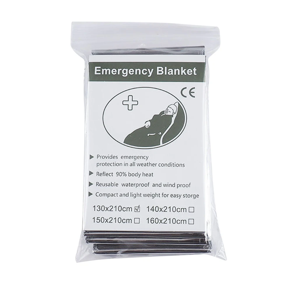 Retain Body Heat Waterproof Blankets 130x210cm Gigantic Space Blanket Emergency Supplies Emergency Thermal Blanket for First Aid