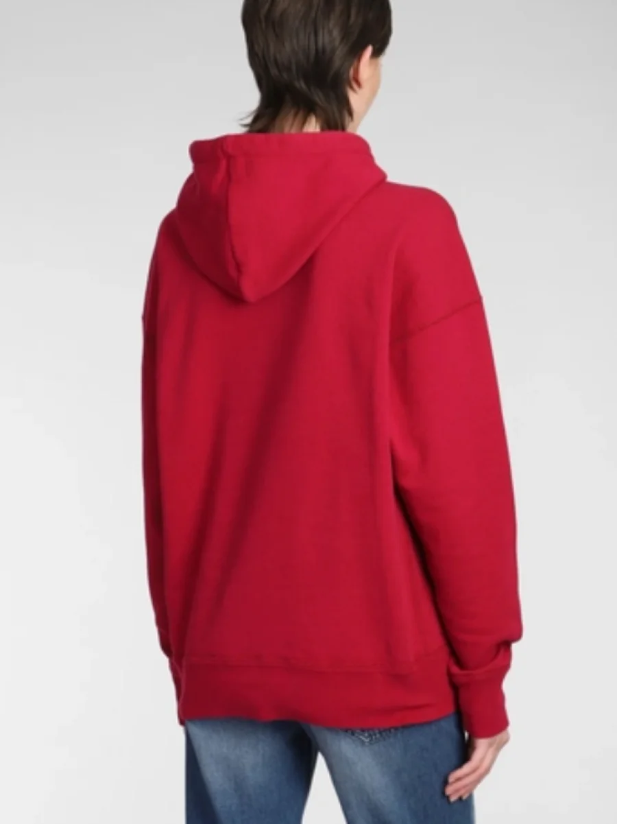 

2023 Autumn Women Hooded Sweatshirt Logo Letter Flocking Long Sleeve Loose Cotton Hoodies