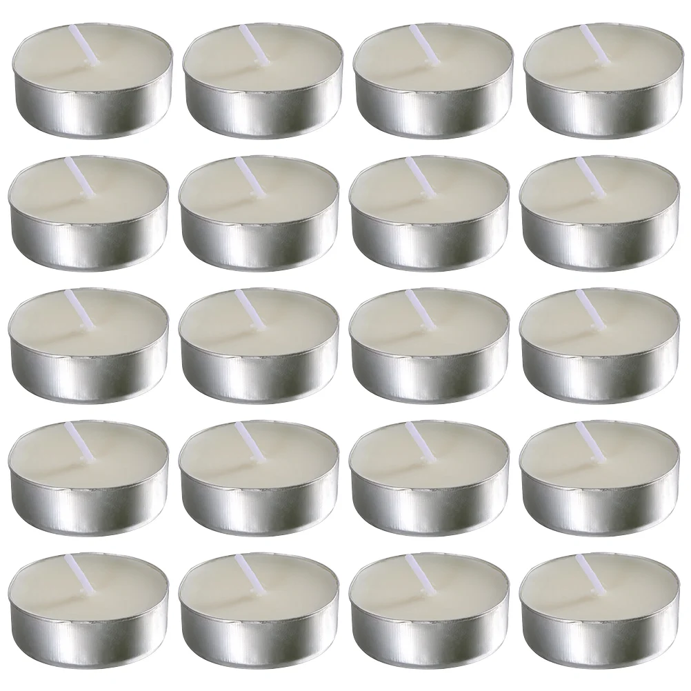 50 Pcs Round Scented Romantic Candles Tealight for Wedding Office Accessories Household Room Small Paraffin Smokeless