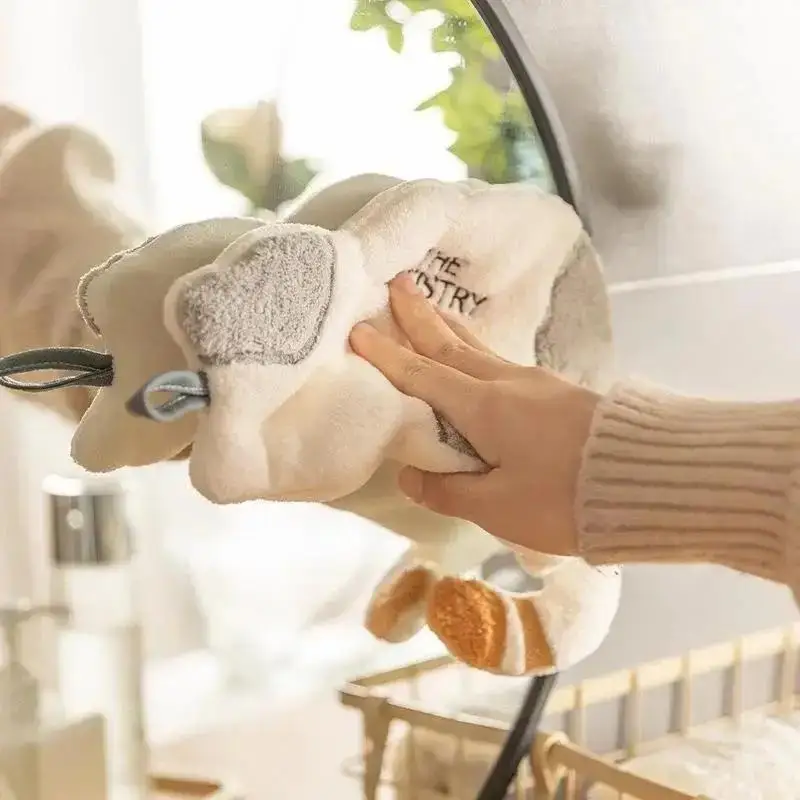 1 Pcs New Cute Cat Hand Towel For Child Super Absorbent Kitchen Towel High-efficiency Tableware Cleaning Towel Kitchen Tools