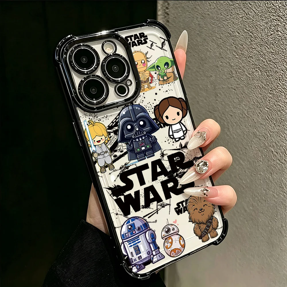Enhanced Plating Phone Case with Anti-Cool Stars Design