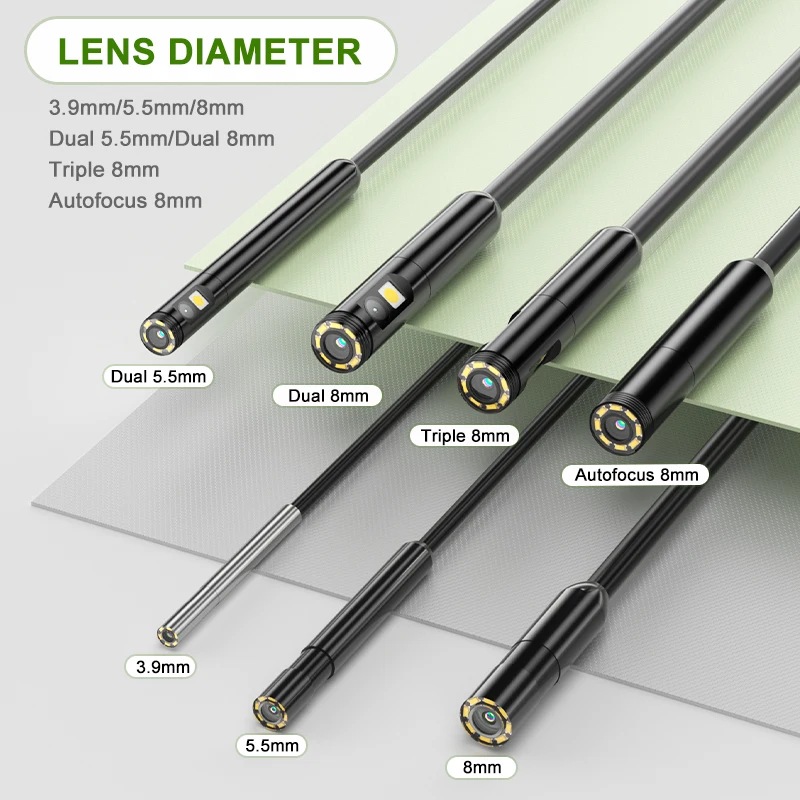 4.3'' IPS Industrial Endoscope Camera HD1080P Split Design Autofocus Camera 1920P 1-15m Rigid Waterproof Borescope for Check Car 4