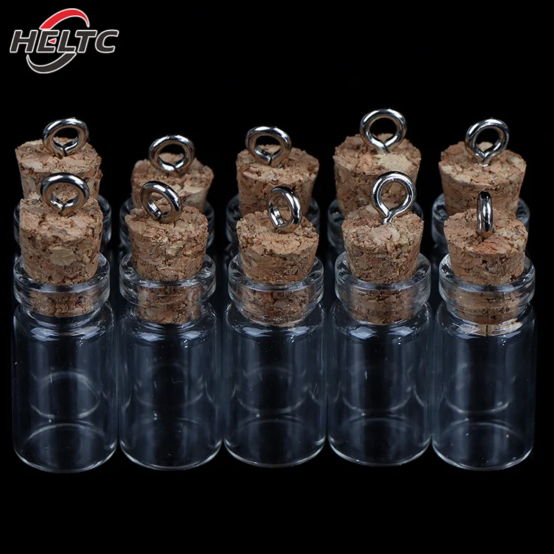 10Pcs Mini Glass Bottles Miniature Potion Bottle Mini Cork Glass Vials Wedding DIY Drift Bottle Wishing