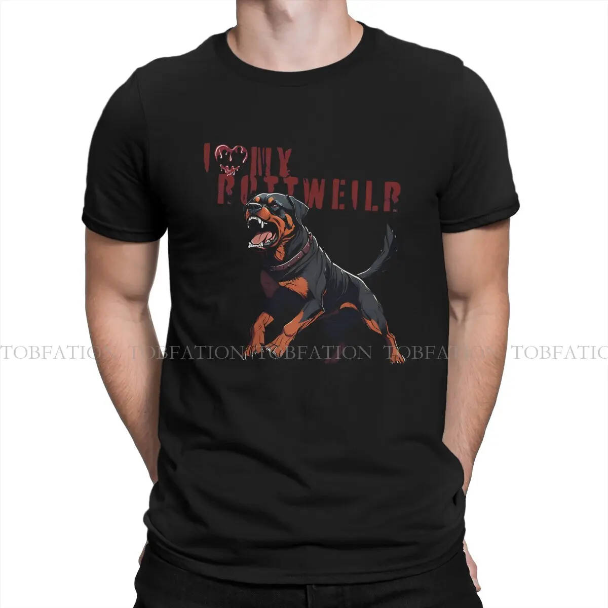 

I Love My Dog новейшие футболки Rottweiler Dog мужские Графические Топы из чистого хлопка футболка с круглым вырезом оверсайз