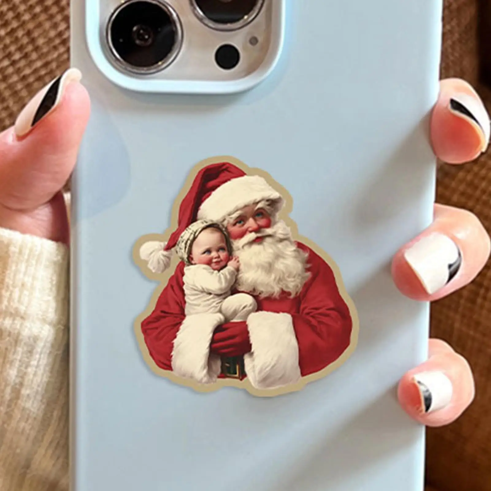 50PCS Creative Retro Christmas Stickers Laptop Phone Cases Water Cups Helmet Stickers Waterproof