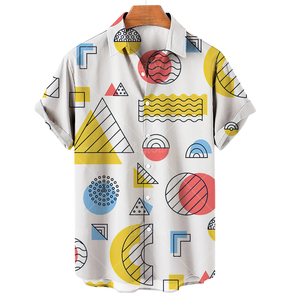 2024 3d Graffiti Oil Painting Printed Shirt Men Fashion Streetwear Hawaiian Beach Casual Lapel Plus Size 2024 2