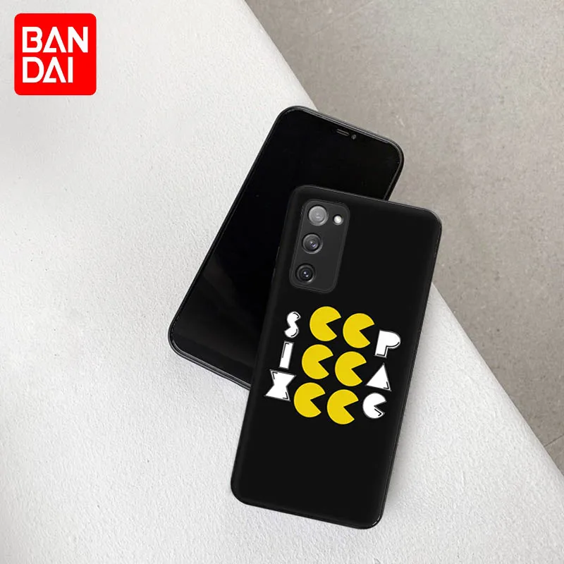 silicone cover with s pen Mô Hình Lắp Ráp Bandai Đen Mờ Pac-Man Chống Thả Ốp Lưng Điện Thoại Samsung S22 Plus S21 FE 5G S20 cực S10 Lite M51 M42 M32 M31 M30S M21 Bao cute phone cases for samsung 