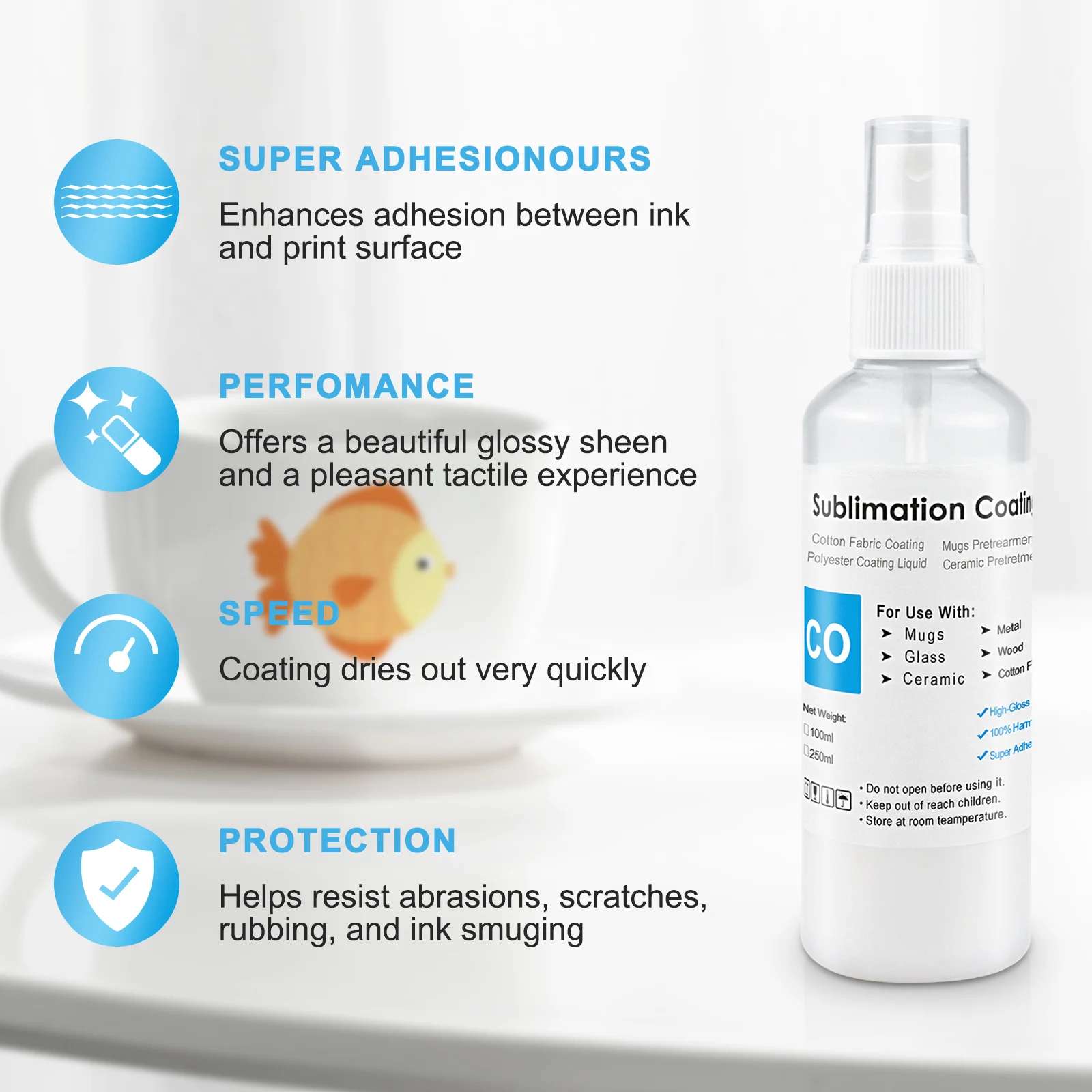 Spray Sublimazione Rakiuty 100ml - Per Magliette Cotone, Legno E Tela, Intensifica Colori