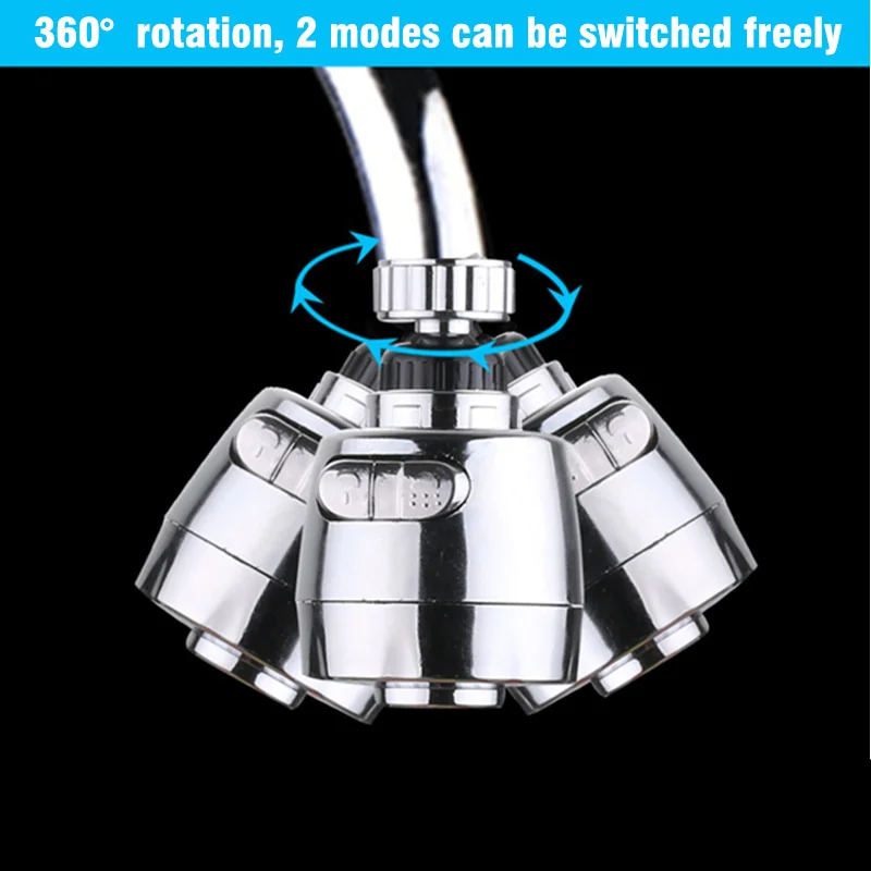  KAFENDA - Grifo de cocina de doble función de 2 flujos aireador  de fregadero, grifo giratorio de ahorro de agua de 360 grados, difusor de  sobrecarga, adaptador de filtro de boquilla