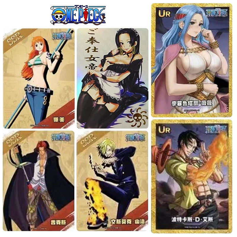 

ONE PIECE UR SSR series Collection card Anime character BoaHancock Usopp Bronzing flash card Cartoon toy Christmas birthday gift