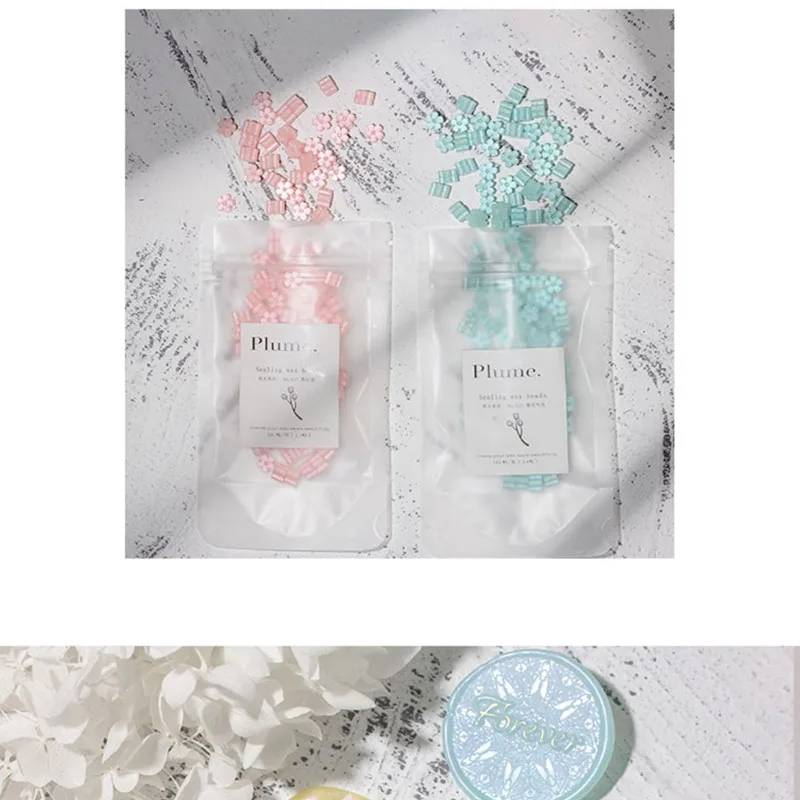Description Picture 5 of item60pcs Mixed Color New Glitter Sakura Wax Seal Stamp Beads DIY Envelope Wedding Invitation Ancient Seal Wax Stamp Making Tools
