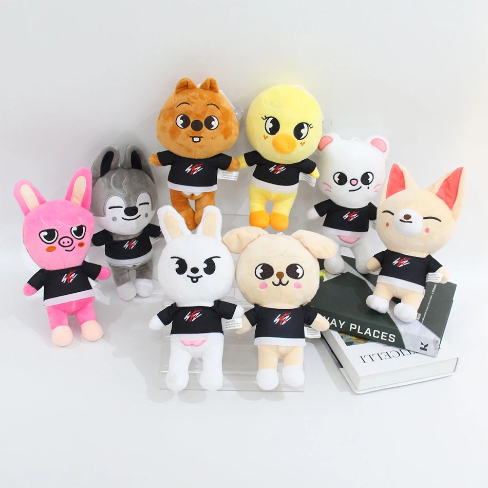 1 Uds. 20cm Stray Kids Skzoo Muñeco De Peluche Juguetes De Dibujos Animados Anime Muneca Felix Chan Hyunjin Fans Dwaekki Rojo Verde