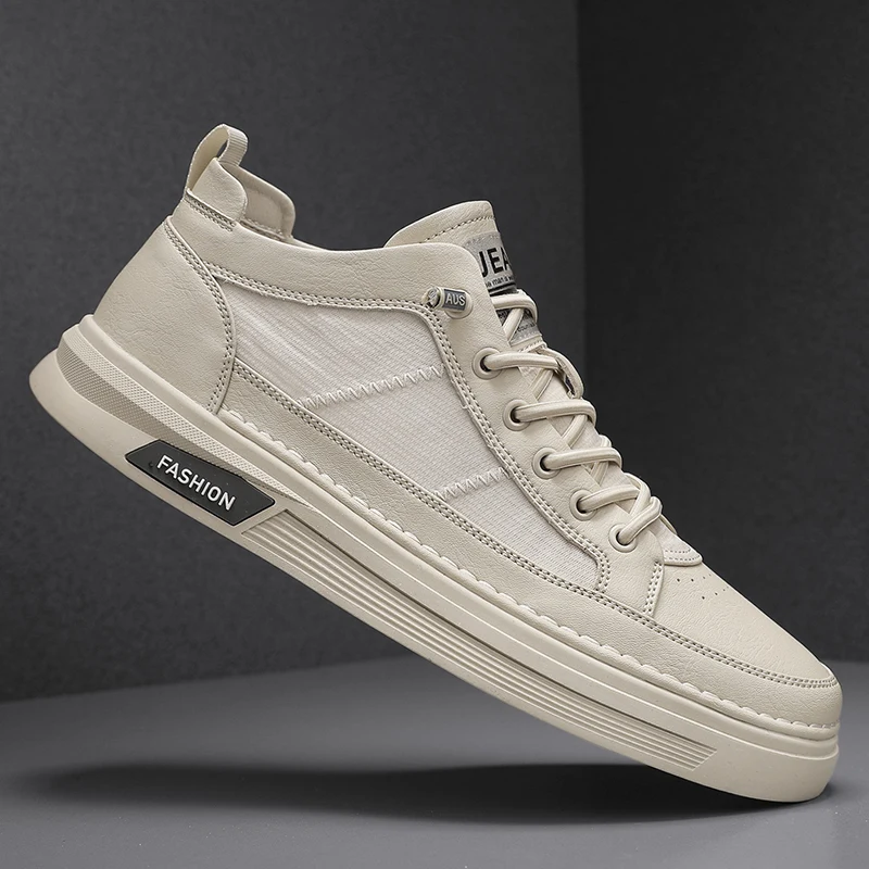 

2023 Summer New Men Shoes Fashion Concise Casual Sneakers Breathable Comfortable Skateboarding Shoes Mens Mid-top Work Shoes