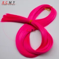 RCMY – perruque de poupée bleue en soie douce, BJD/SD, en Fiber de Nylon synthétique résistante à la chaleur, accessoires de poupée 1/3 1/4 1/6 5