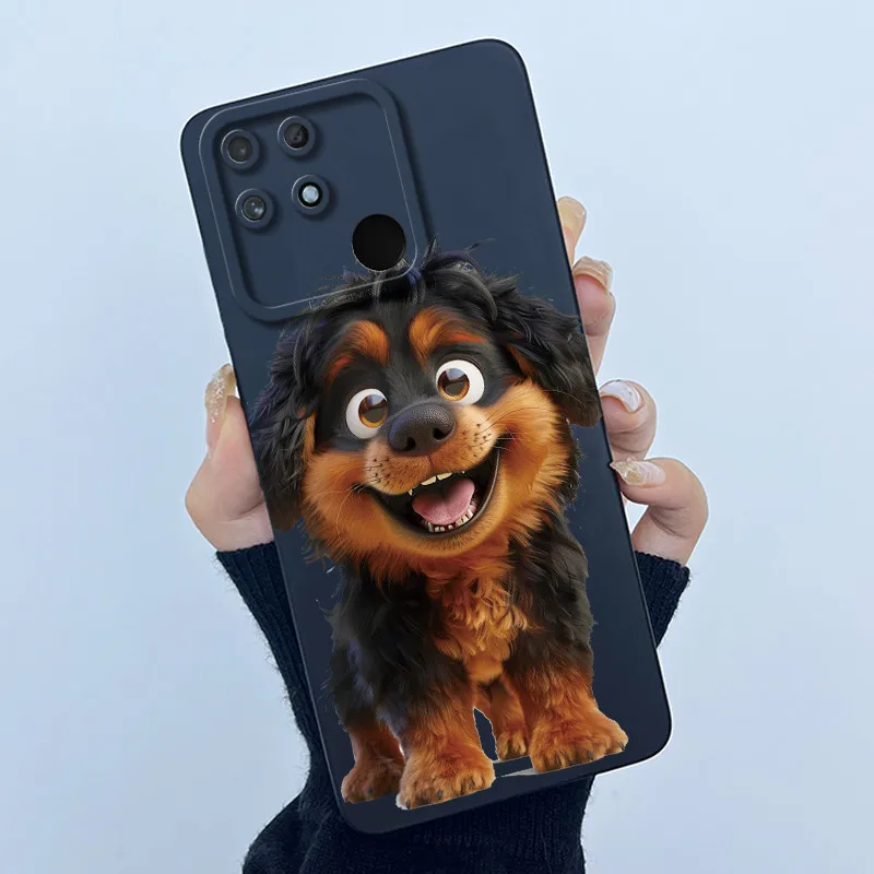Lovely Cartoon Bumper Cover - Matte Liquid Soft Silicone Camera Protective Phone Case
