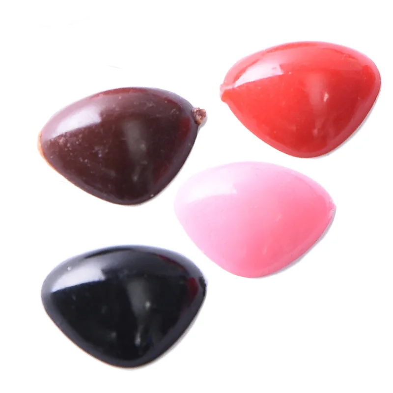 100Pcs Flat Noses Black Brown Pink Triangle Safety Nose Plastic For Teddy Bear Dolls Nose Amigurumi Making Accessories Toy Nose