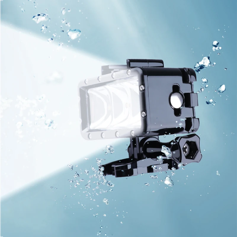 Waterproof LED Fill Light Diving Underwater Night Light For GoPro Hero 13 12 11 10 9 Insta360 SJCAM AKASO DJI Osmo Action Camera