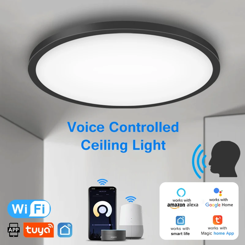 

Smart WIFI LED Round Ceiling Lights 3CCT Dimmable TUYA APP suit with Alexa Google Home Bedroom Living Room led ceiling lamps