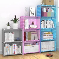 Bibliothèque Simple à assemblage facile, peut être déplacée, support à débris pour enfants, meubles de maison, étagère à livres, casiers de rangement 5