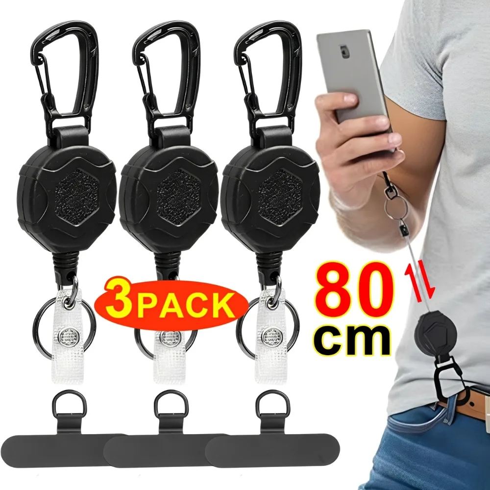 Retractable Anti-Theft Phone Holder with Belt Clip - Pack Options Available