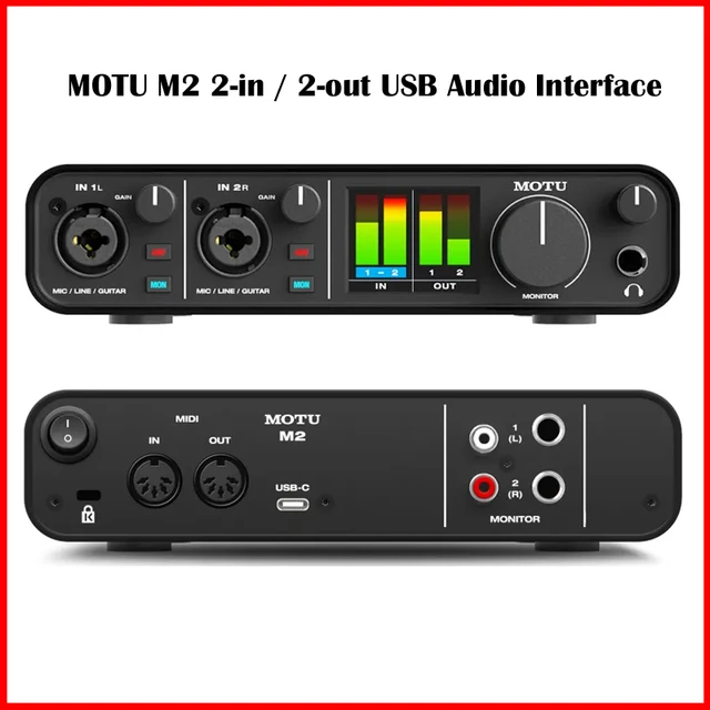 MOTU M2 2-in / 2-out USB Audio Interface With Studio-quality Sound