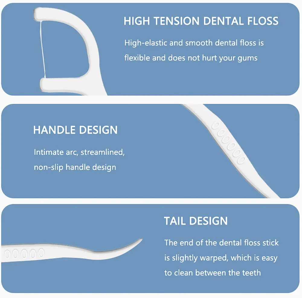 Dental Floss Stick 150Pcs Macromolecule Disposable Tooth Floss Cleaning Oral Care