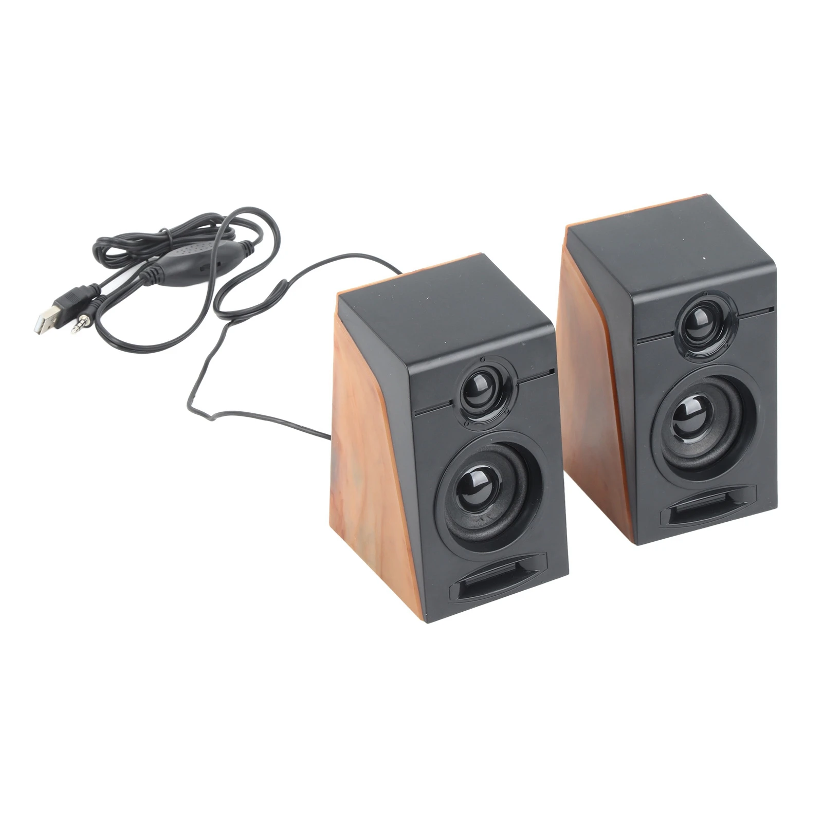 ZK30 PC Speakers HiFi Deep Bass Adjustable Volume Plug and Play Desktop Speakers for TVs Computers Laptops Phones