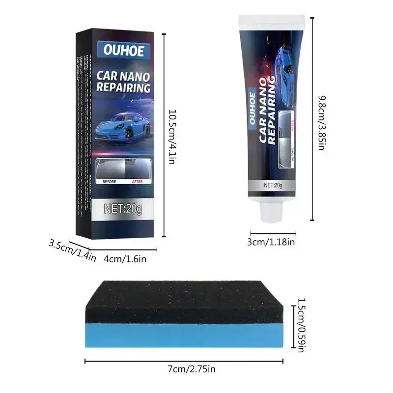 Auto Paint Hydrophobic Coating 20g Car Wax Auto Paint Care Paste with sponge Care Accessories Polishing Wax car glass coating