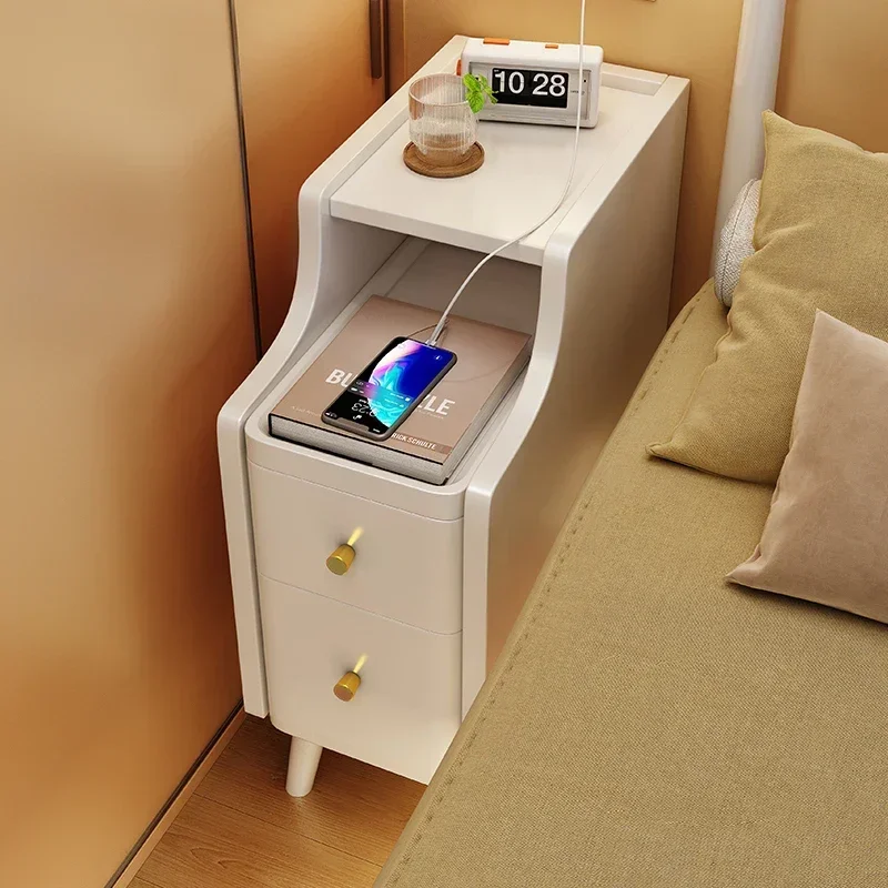 Nordic Simple Low Modern Bedside Table, Luxury Narrow Home Furniture Living Room, Bedroom Bedside Table