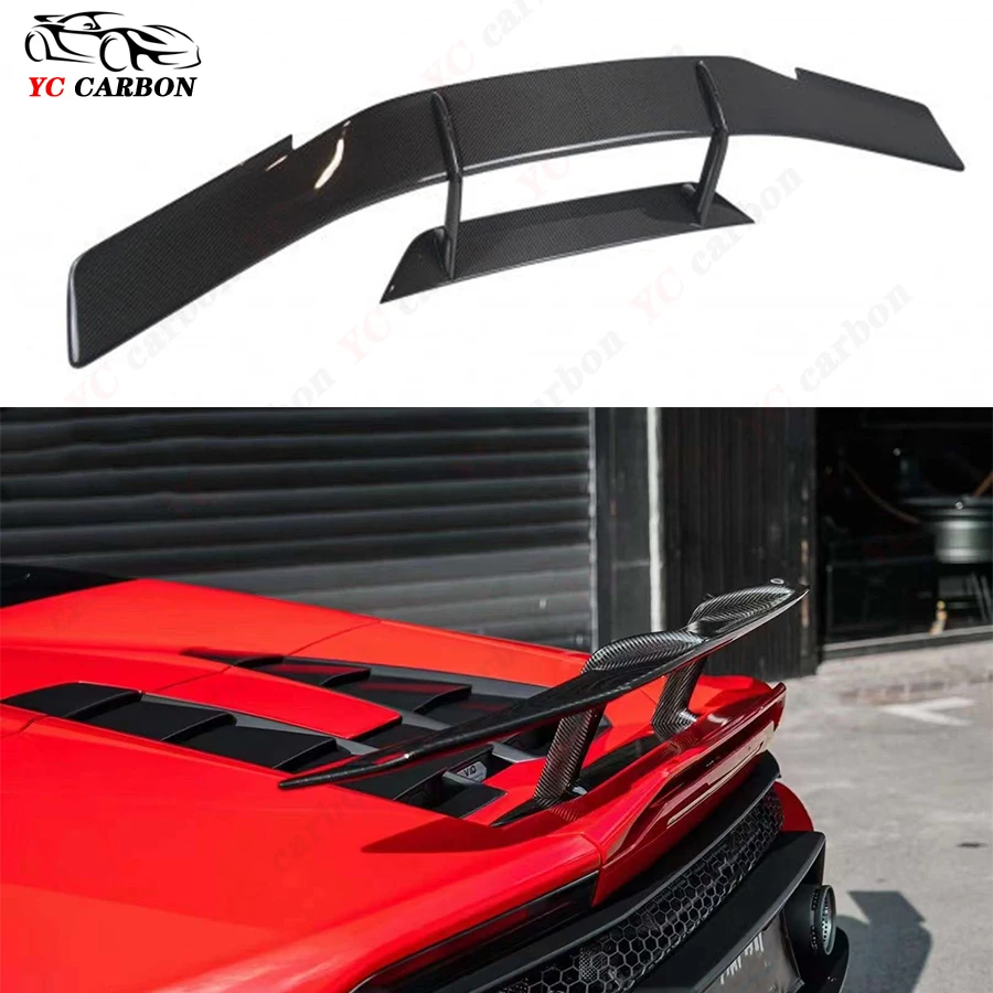 

For Lamborghini Huracan EVO LP580 580 610 N style Carbon Fiber Spoiler Rear Tail fins Duckbill Car Wing Retrofit the rear wing