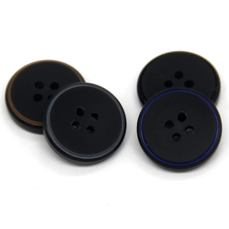 HENGC 15/20mm Round Matte Black Resin Coat Buttons For Clothes Retro Man Suit Jacket Cardigan Needlework DIY Crafts Wholesale 3