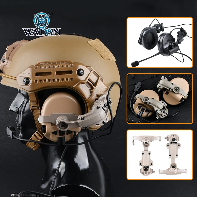 

WADSN Tactical Comtac II MSA ARC Headset stand For FAST Wendy Helmet Adapter Military Hunting Noise Cancelling Headphones